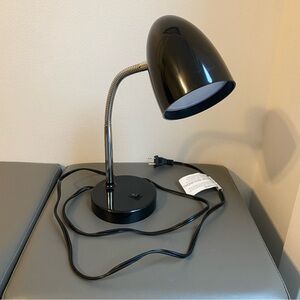 Intertek Desk Lamp Flexible Gooseneck Adjustable Nightstand Retro Light Black